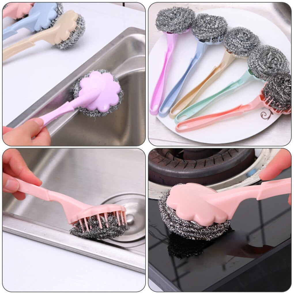 Wire Ball Brush With Long Handle
